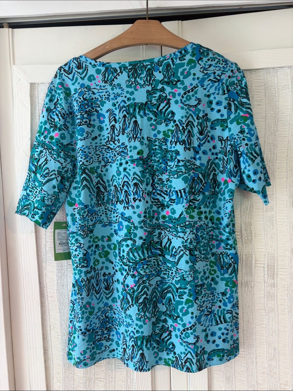 Lilly Pulitzer Jodie top in shorely blue Everglades size large NWT - Picture 5 of 5